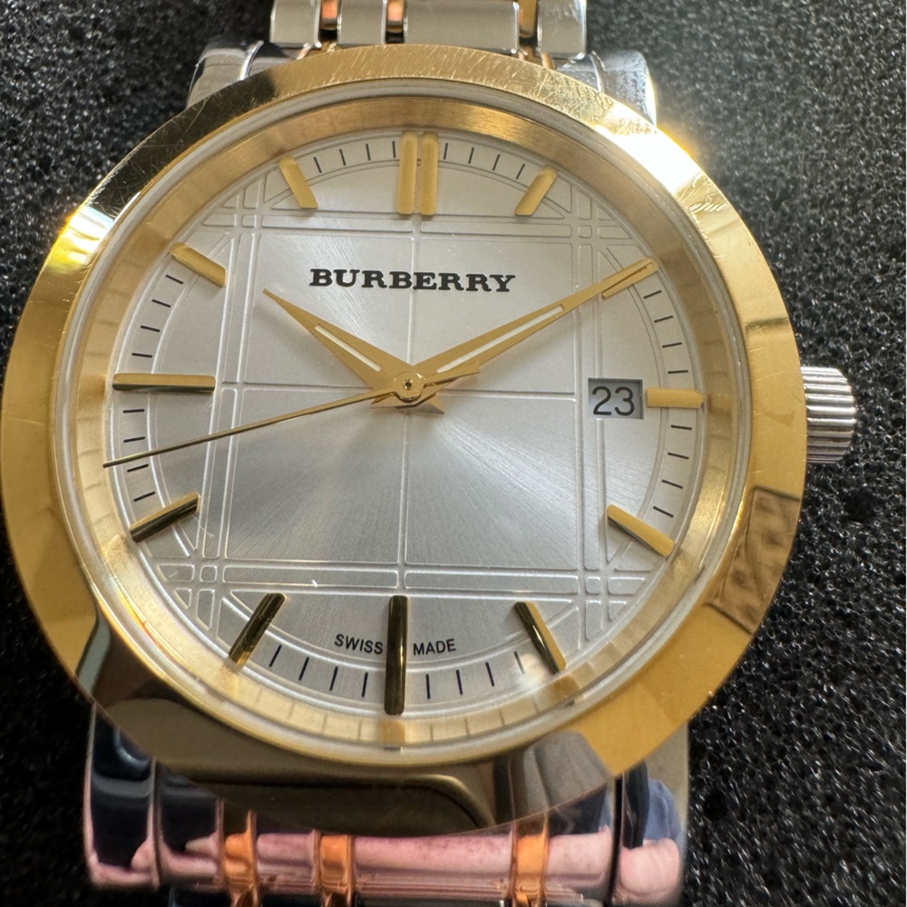 BURBERRY two tone watch BU-1358